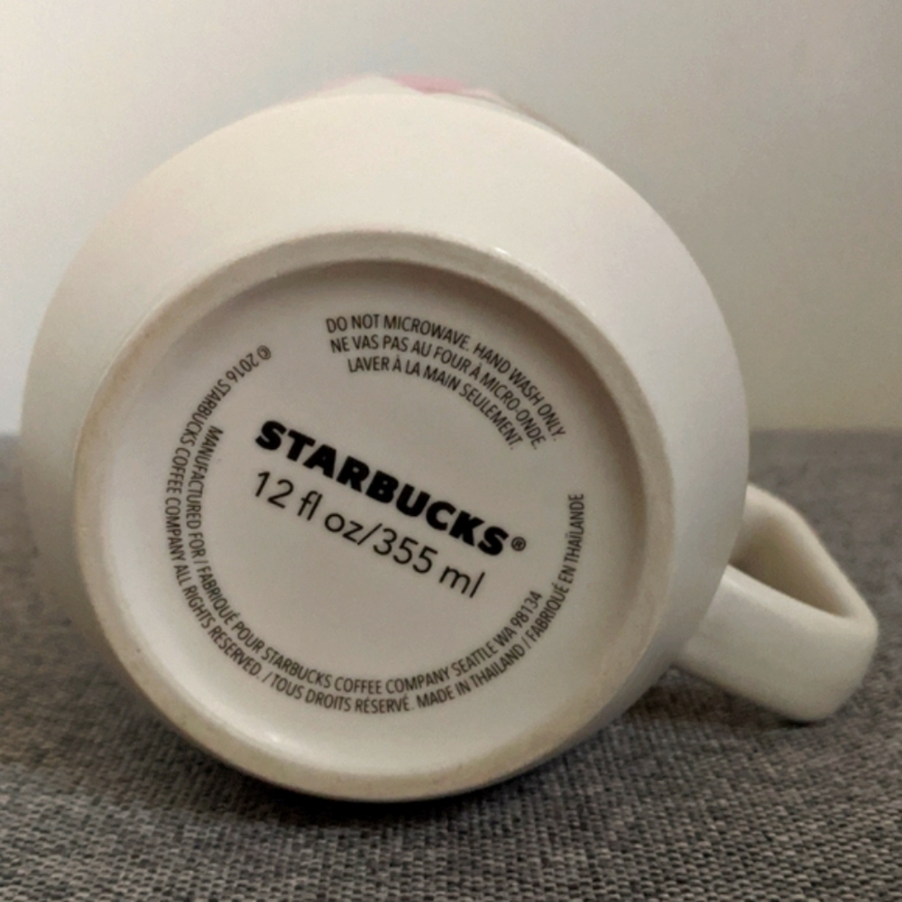 2016 Starbucks Painted Hearts Valentine's Day Coffee Tea Mug Cup 12 oz. - Picture 10 of 11